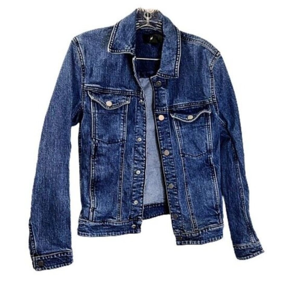 H&M Snap Button Denim Jean Jacket coat‎
